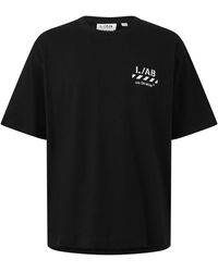 L/AB Off White - Diag Cotton Short-Sleeve Crew-Neck Oversized-Fit T-Shirt - Lyst
