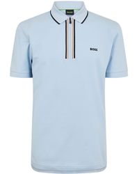 BOSS - Short Sleeve Zip Polo Shirt (Philix) - Lyst
