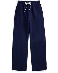Polo Ralph Lauren - Wide Leg Open Hem Fleece Jogging Bottoms - Lyst
