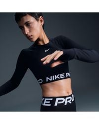 Nike - Pro Cropped Long-Sleeve Dri-Fit Slim-Fit Performance T-Shirt - Lyst