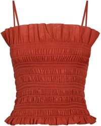ANDAMANE - Suri Smock Tube Bandeau Top - Lyst