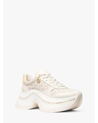 MICHAEL Michael Kors - Mk Arla Leather And Suede Trainer - Lyst