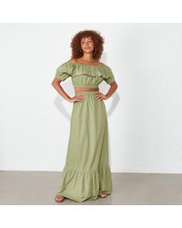 I Saw It First - Isawitfirst Frill Hem Maxi Skirt Co Ord - Lyst