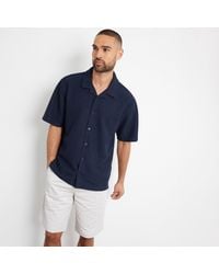 Threadbare - Antti Textured Revere Collar Short Sleeve Shirt - Lyst