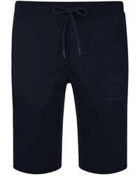 Paul & Shark Fleece Logo Shorts - Blue