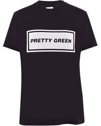 Pretty Green - Pg Text Logo Regular Fit T-Shirt - Lyst