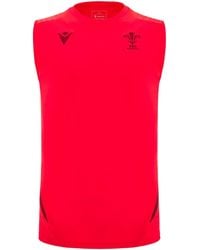 MACRON - Wales Rugby Sleeveless Training Shirt 2025 Adults - Lyst