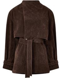 Bardot - Veronica Oversized Faux Leather Barn Jacket - Lyst
