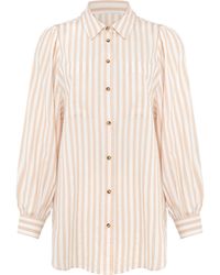 Phase Eight - Vixen Stripe Collared Blouse - Lyst