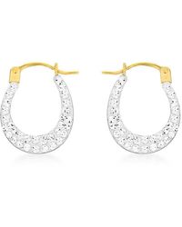Be You - 9ct Mini Crystalique Hoops - Lyst