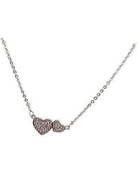 Mason Knight Yager - Twin Heart Design Cubic Edge Necklace - Lyst