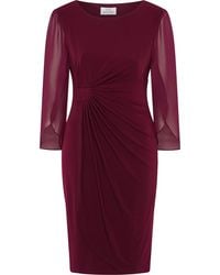 Gina Bacconi - Ryder Jersey And Chiffon Wrap Dress - Lyst