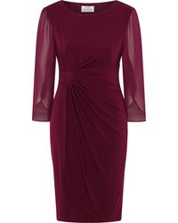 Gina Bacconi - Ryder Jersey And Chiffon Wrap Dress - Lyst