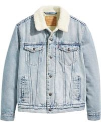 Levi's - Type 3 Sherpa Cotton Mix Long Sleeve Denim Jacket - Lyst