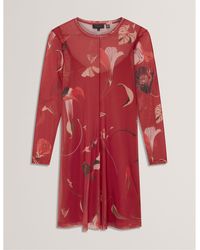 Ted Baker - Print Mini Dress - Lyst