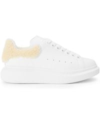 McQueen - Logo Print Leather Oversized Trainers - Lyst