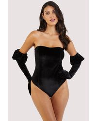 Wolf & Whistle - Halina Puff-Sleeve Body With Built-In Gloves - Lyst