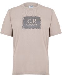 C.P. Company - Block Logo Regular Fit T-Shirt - Lyst