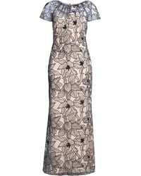 Gina Bacconi - Marie-Claire Floral Mesh Maxi Dress - Lyst