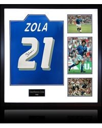 The Fan Cave - Gianfranco Zola Signed Italy Shirt Elite Frame - Lyst