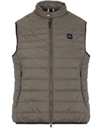 Eden Park - Khaki Sleeveless Waterproof Puffa Jacket - Lyst