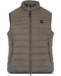 Eden Park - Khaki Sleeveless Waterproof Puffa Jacket - Lyst