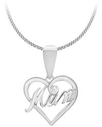 Be You - Sterling Cut-out 'mum' Heart Necklace - Lyst