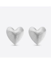 Mason Knight Yager - 925 Sterling Embed Heart Stud - Lyst