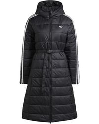 adidas - Hooded Premium Long Slim Jacket - Lyst