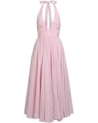 Bardot - Dorota Halter Neck Cotton Midi Dress - Lyst