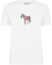 PS by Paul Smith - Zebra Print T-shirt - Lyst