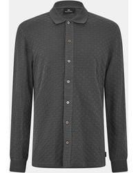 Paul Smith - Button Waffle Long Sleeve Polo Shirt - Lyst