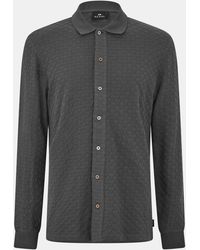 Paul Smith - Button Waffle Long Sleeve Polo Shirt - Lyst