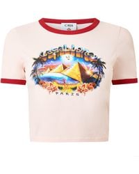 CASABLANCA - Logo Cotton Graphic Cropped Slim-Fit Baby T-Shirt - Lyst