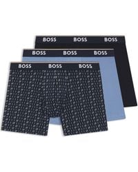 BOSS - Bodywear 3 Pack Boxer Briefs With Logo Detail - Lyst