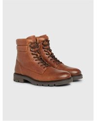 Tommy Hilfiger - Warm Lined Leather Mid Boots - Lyst
