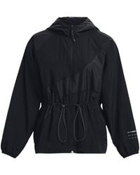 Under Armour - S Rush Woven Nvlty Performance Jacket Black L - Lyst