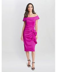 Gina Bacconi - Izzy Off The Shoulder Ruched Dress - Lyst
