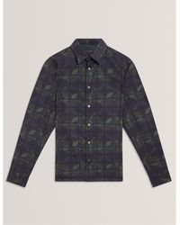 Ted Baker - Long-Sleeve Floral Patterned Shirt - Lyst