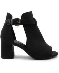 Where's That From - Lisa Wide Fit Block Heel With Side Buckle And Open - Lyst
