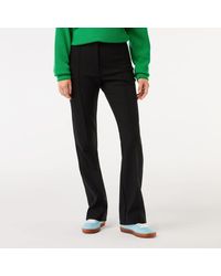 Lacoste - High Waist Flare Dress Pants - Lyst