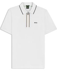 BOSS - Short Sleeve Zip Polo Shirt (Philix) - Lyst