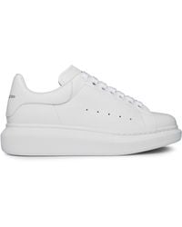 McQueen - Logo Print Leather Oversized Trainers - Lyst