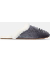 Biba - Embroidered Mule Slippers - Lyst
