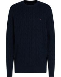 Tommy Hilfiger - Classic Cotton Cable Crew Neck - Lyst