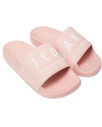 Ted Baker - Ased Faux Leather Sliders - Lyst