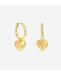 Jon Richard - Plated Satin Heart Earrings - Lyst