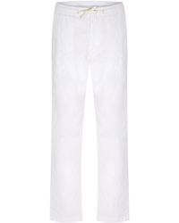Timberland - Cotton Jogger Cotton Linen Straight Leg Trousers - Lyst
