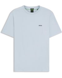 BOSS - T-Shirt With Logo Design Stretch Cotton - Lyst