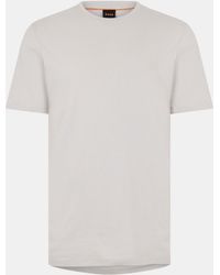 BOSS - Tales T-Shirt With Logo Patch Premium Cotton - Lyst